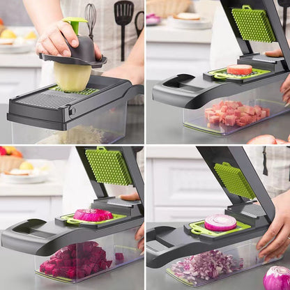 Multifunctional vegetable cutting artifact