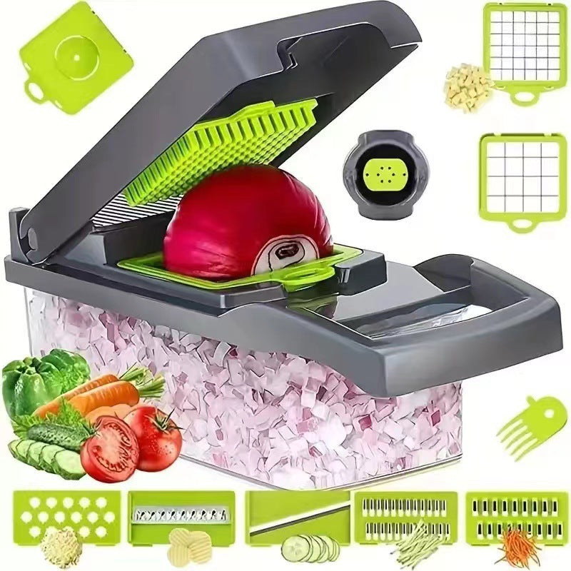 Multifunctional vegetable cutting artifact