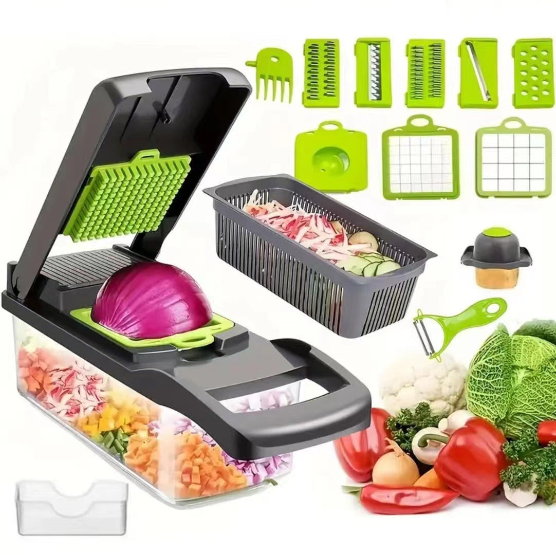 Multifunctional vegetable cutting artifact