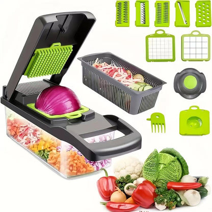 Multifunctional vegetable cutting artifact