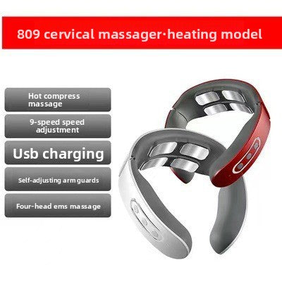 Portable Cervical Massager with Heat and Electrotherapy