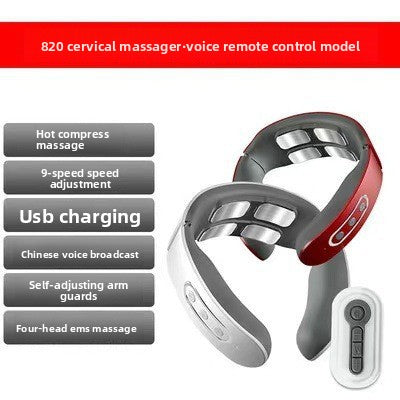 Portable Cervical Massager with Heat and Electrotherapy