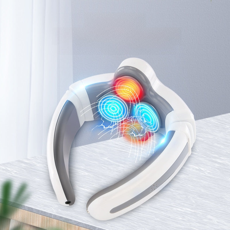 Portable Cervical Massager with Heat and Electrotherapy
