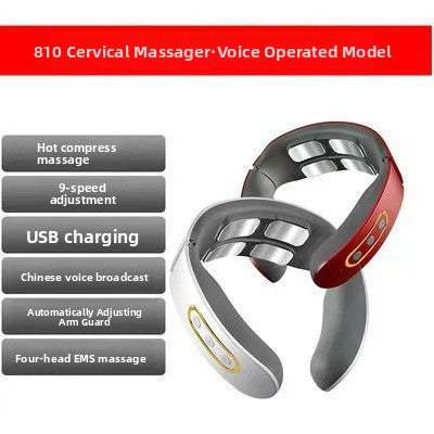 Portable Cervical Massager with Heat and Electrotherapy